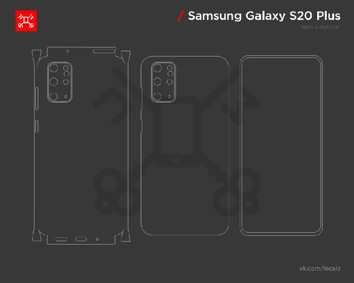 Samsung Galaxy S20 Plus vector skin for the plotter