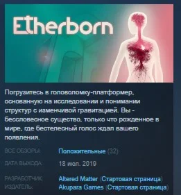 Etherborn  STEAM KEY REGION FREE GLOBAL+РОССИЯ