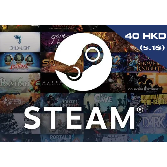 STEAM WALLET GIFT CARD HKD 40 = 5.1 $