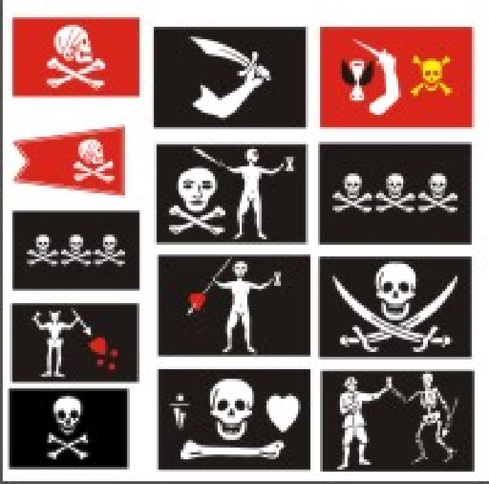 Pirate flag (Jolly Roger) vector