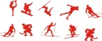 Sports in icons (icons), vector