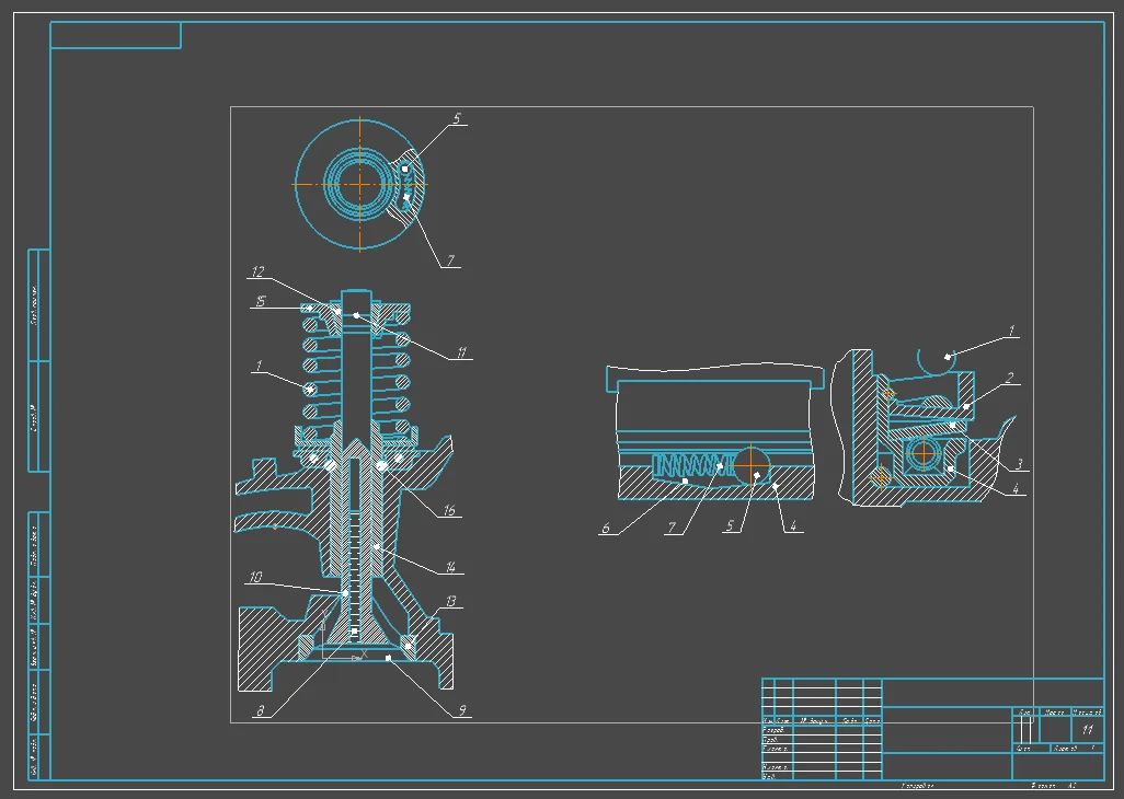 Drawing engine valve rotation Mechanism ZIL-508