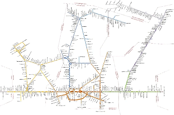 The scheme of the Sverdlovsk railway