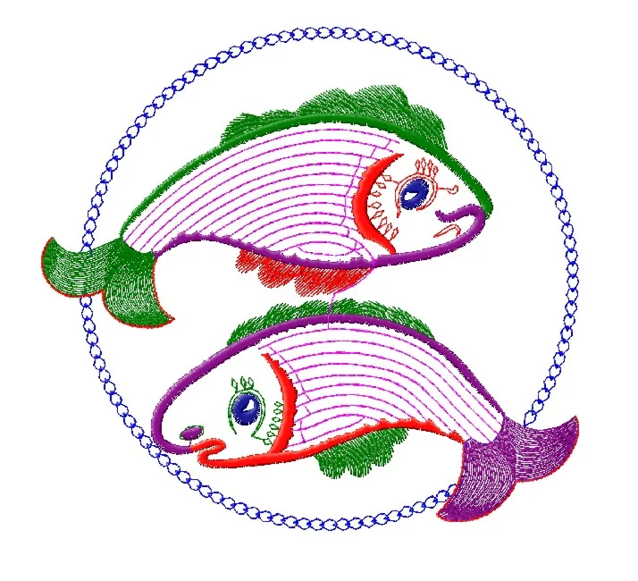 Машинная Вышивка Рыбки