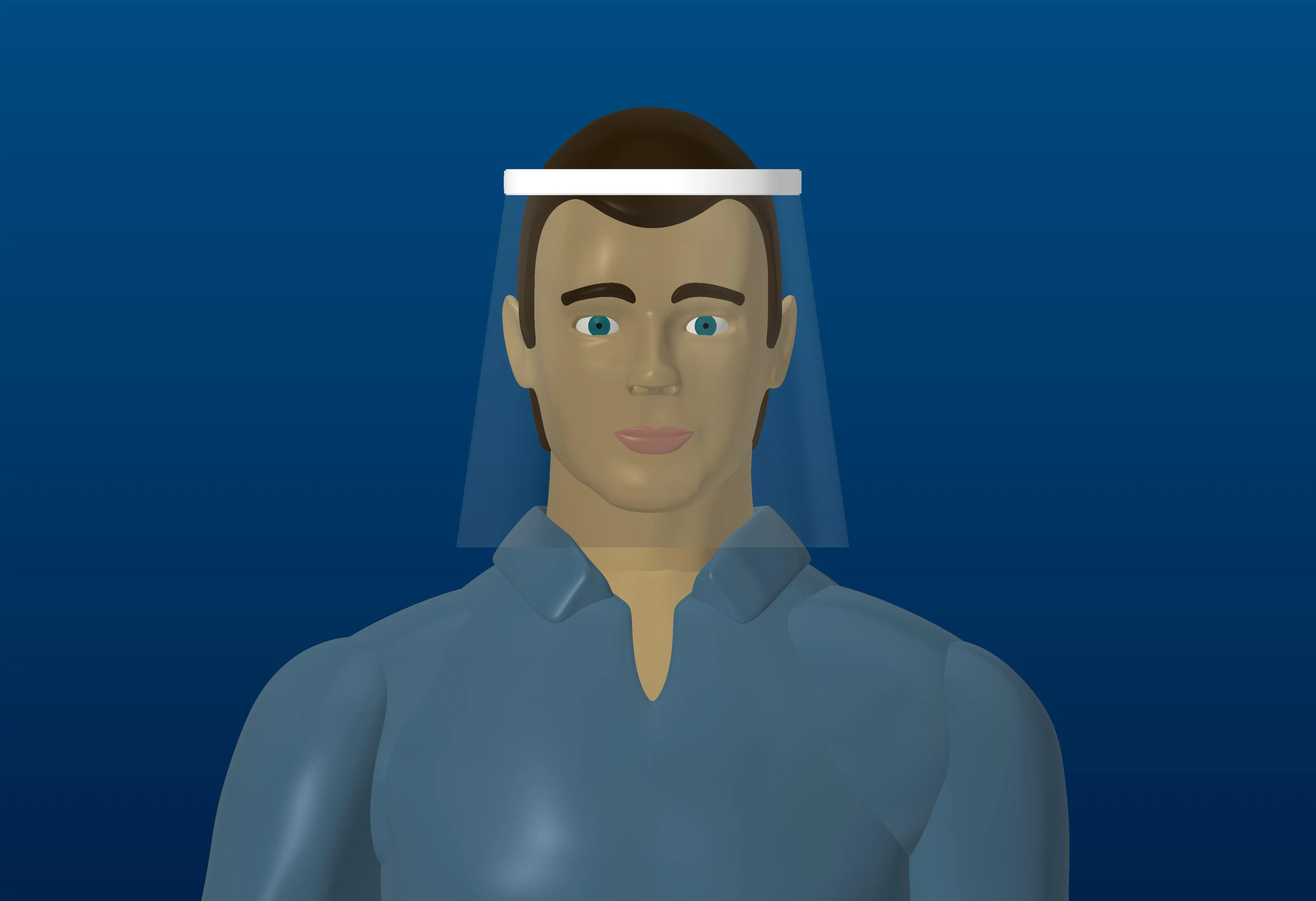 Медицинский защитный щиток для лица 