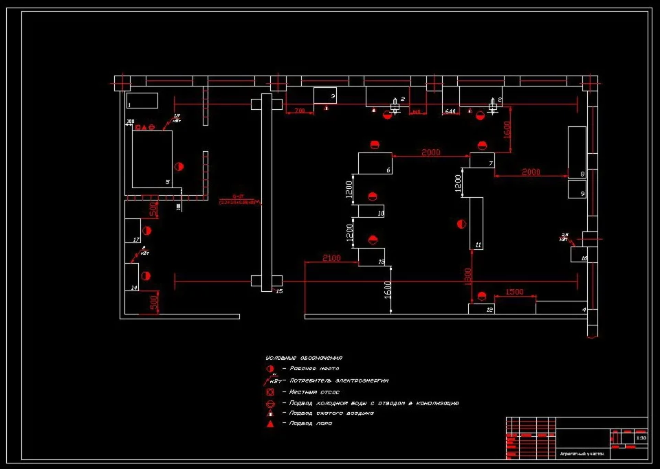 Чертёж агрегатного участка