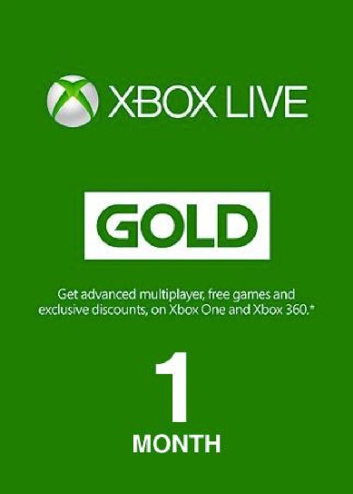 XBOX LIVE GOLD - 1 month GLOBAL