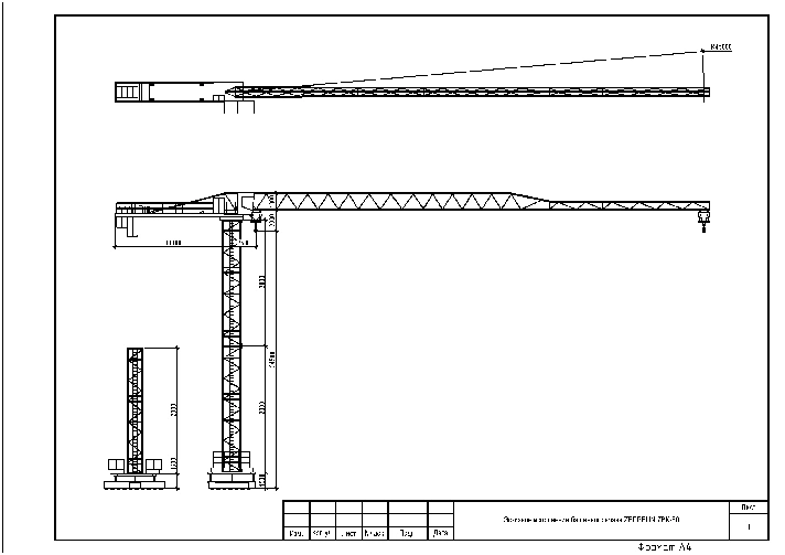 Tower crane ZEPPELIN ZBK-80 (autocad drawing)