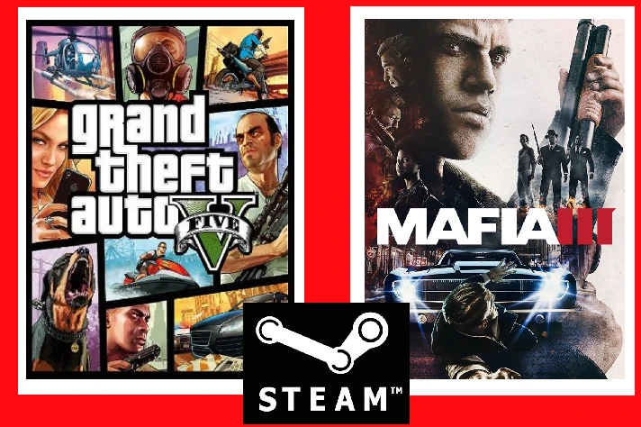 🚀GTA V 5 + MAFIA 3 - STEAM (Region Free)