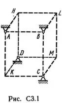 Решение С3-16 (Рисунок С3.1 условие 6 С.М. Тарг 1989 г)