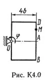 Решение К4-01 (Рисунок К4.0 условие 1 С.М. Тарг 1989 г)