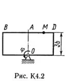 Решение К4-25 (Рисунок К4.2 условие 5 С.М. Тарг 1989 г)
