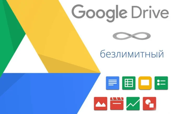 Безлимитное пространство google DRIVE навсегда