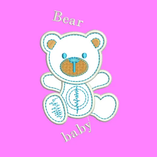 Детская машинная вышивка Медвежонок
