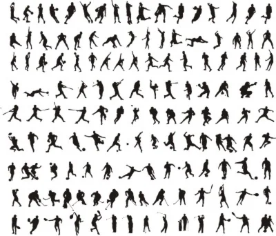 Sports in icons (icons), vector