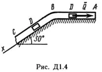 Решение Д1-47 (Рисунок Д1.4 условие 7 С.М. Тарг 1989 г)
