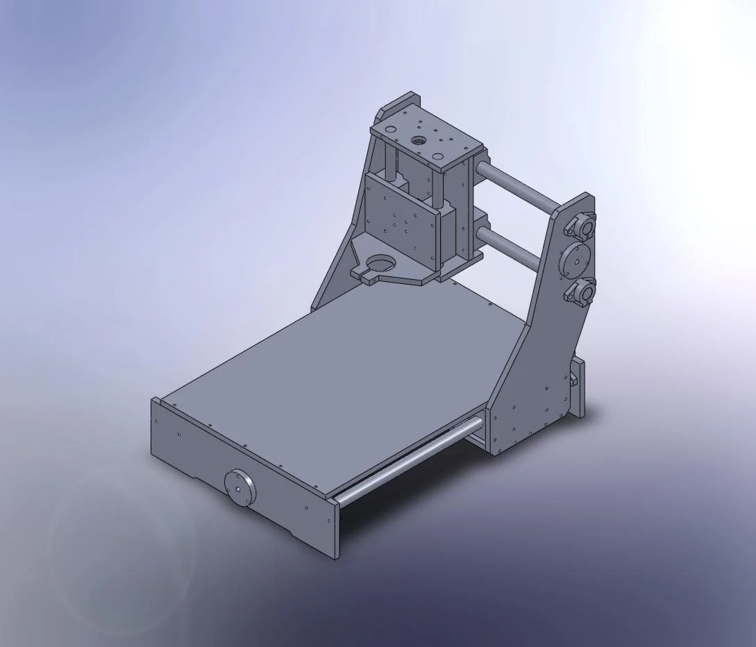3d модель Фрезерного станка с ЧПУ