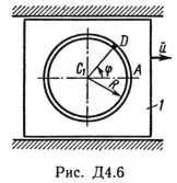 Решение Д4-65 (Рисунок Д4.6 условие 5 С.М. Тарг 1989 г)
