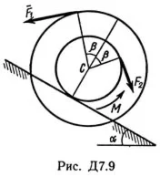 Решение Д7-96 (Рисунок Д7.9 условие 6 С.М. Тарг 1989 г)