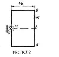 Решение К3-29 (Рисунок К3.2 условие 9 С.М. Тарг 1988 г)