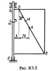 Решение К3-56 (Рисунок К3.5 условие 6 С.М. Тарг 1988 г)