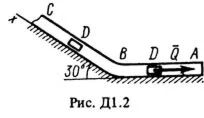 Решение Д1-29 (Рисунок Д1.2 условие 9 С.М. Тарг 1988 г)