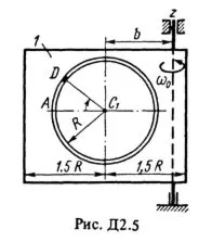 Решение Д2-53 (Рисунок Д2.3 условие 2 С.М. Тарг 1988 г)