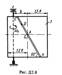 Решение Д2-86 (Рисунок Д2.8 условие 6 С.М. Тарг 1988 г)