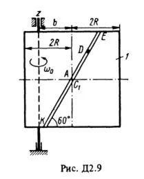 Решение Д2-94 (Рисунок Д2.9 условие 4 С.М. Тарг 1988 г)