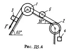 Решение Д5-41 (Рисунок Д5.4 условие 1 С.М. Тарг 1988 г)