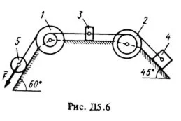 Решение Д5-61 (Рисунок Д5.6 условие 1 С.М. Тарг 1988 г)