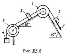 Решение Д5-82 (Рисунок Д5.8 условие 2 С.М. Тарг 1988 г)