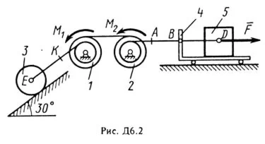 Д6-20 (Рисунок Д6.2, номер условия 0, С.М. Тарг 1988 г)