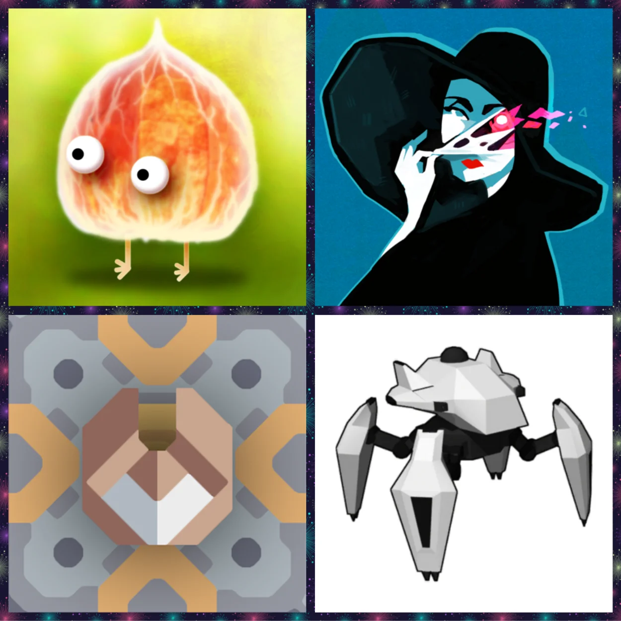 Cultist Simulator + Gladiabots + Mindustry + Botanicula