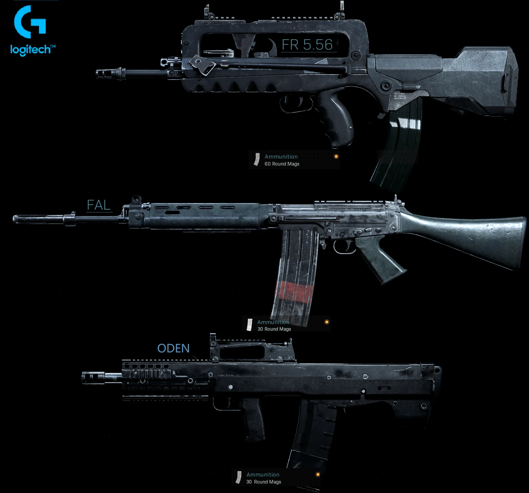 WarZone - Макросы для FAL, FR-5.56, ODEN - logitech