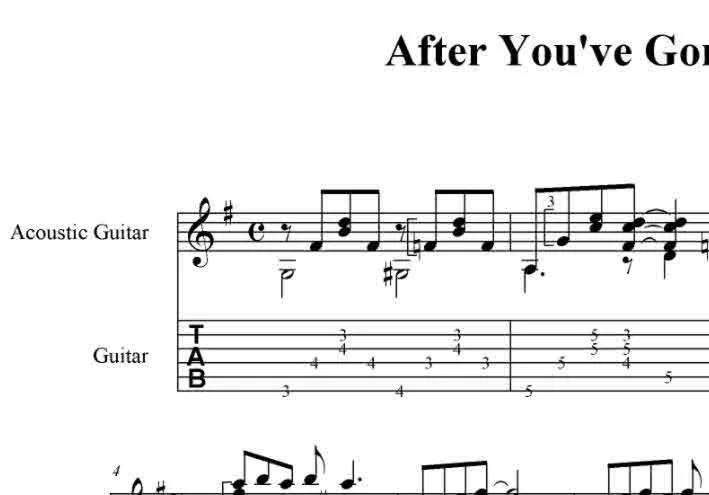 After you’ve gone (Turner Layton) Ноты, табы, GP6
