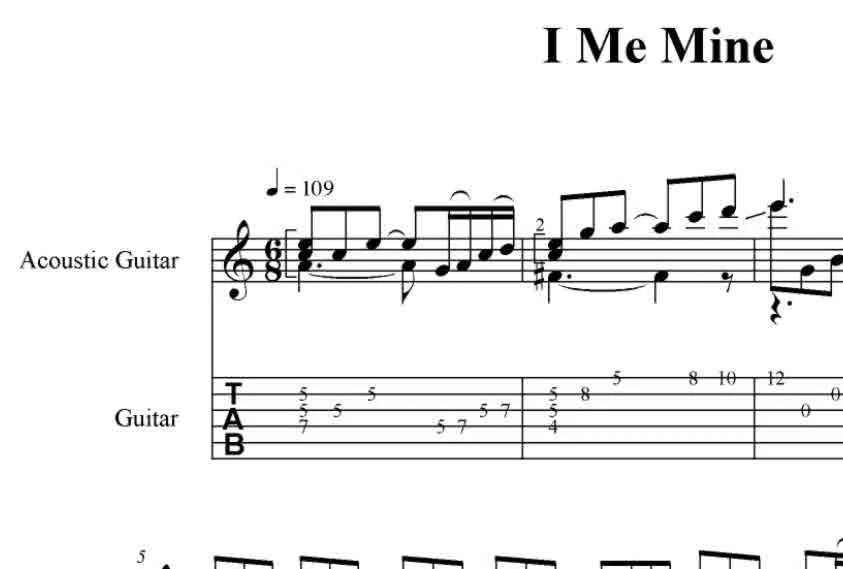 I Me Mine, G. Harrison, pdf+gp6