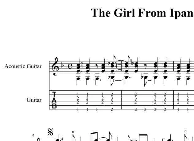 The Girl From Ipanema (A. C. Jobim) pdf+gp6