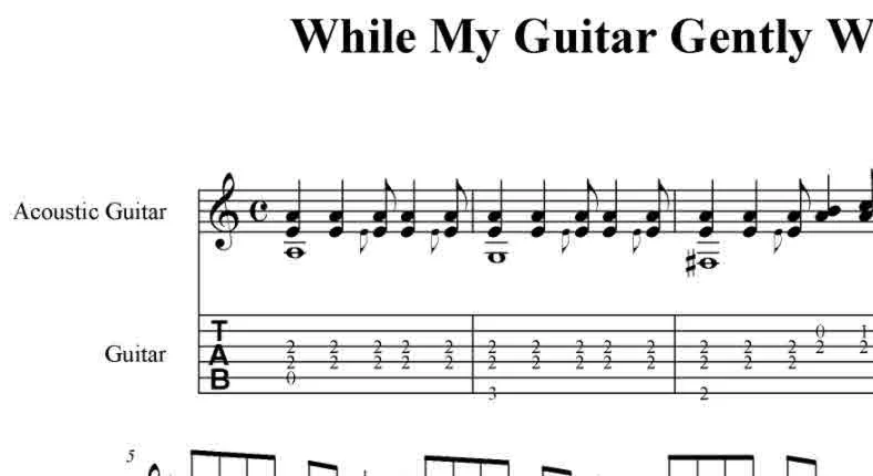While My Guitar.. (The Beatles) pdf+gp6