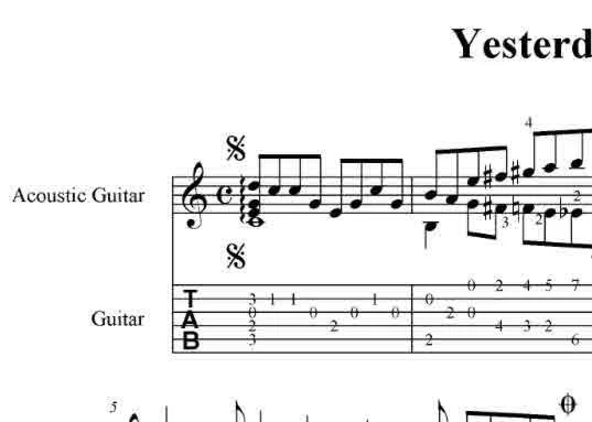 Yesterday   (The Beatles) pdf+gp6