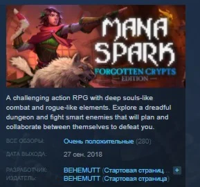 Mana Spark STEAM KEY REGION GLOBAL+РОССИЯ