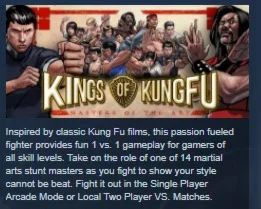 Kings of Kung Fu STEAM KEY REGION FREE GLOBAL