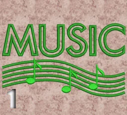 2  дизайна машинной вышивки MUSIC