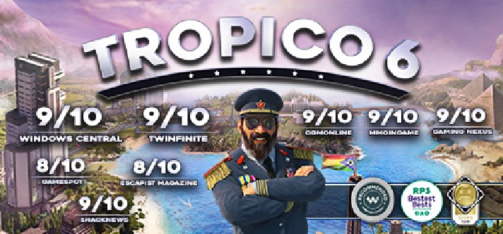 🔥Tropico 6 + ALL DLC🔥 🔑STEAM KEY 🔥RUSSIA + CIS