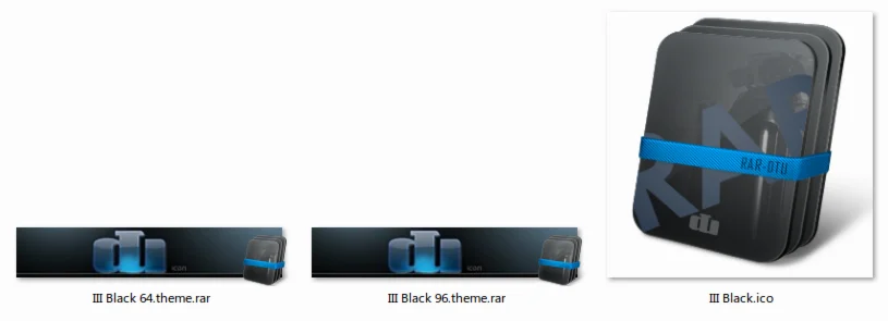 Icons dtu WinRar III Black 64 & 96 (EXCLUSIVE)