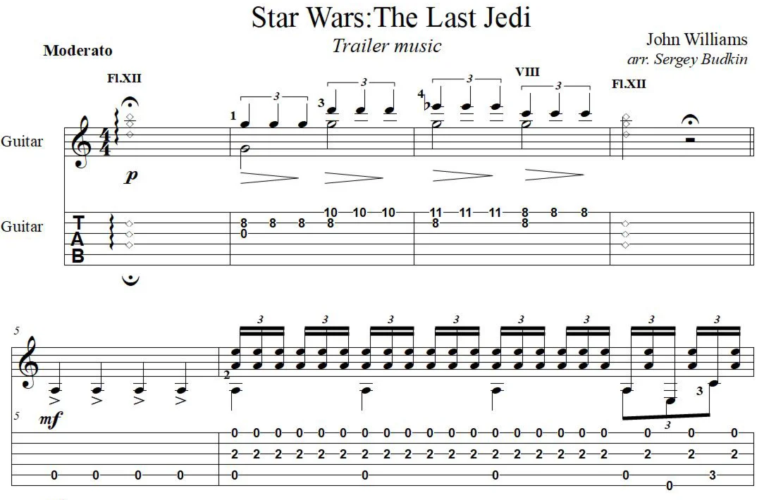 The Last Jedi (Star Wars) guitar cover