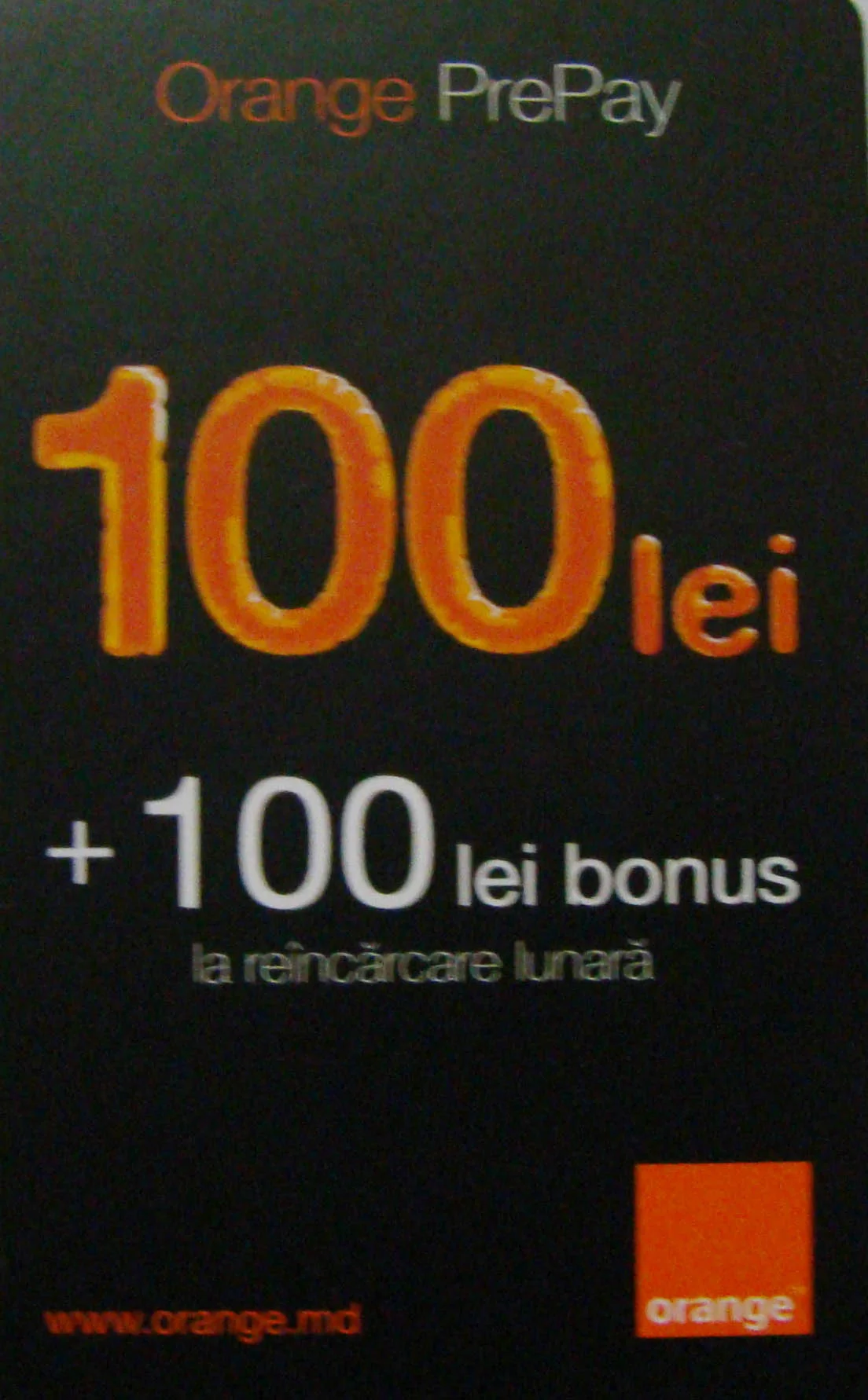 ORANGE  Prepay (Moldova) 100 lei