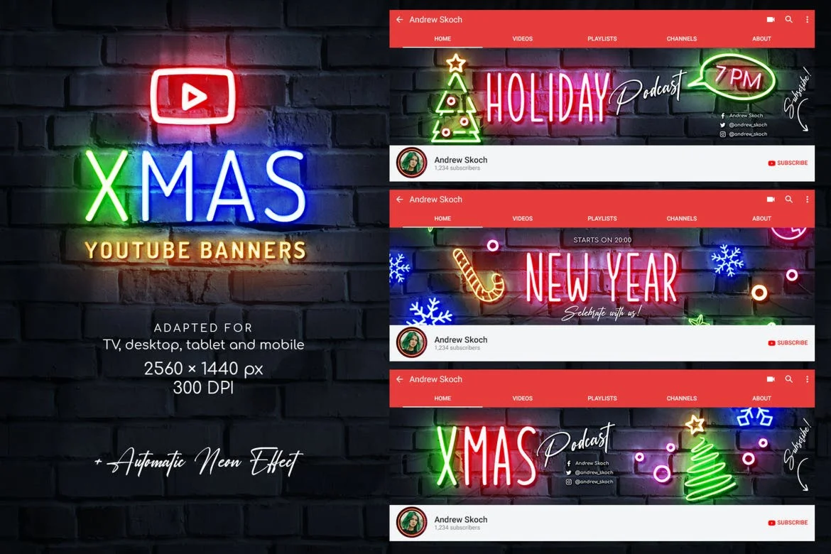 Christmas Neon YouTube