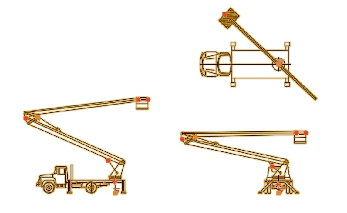 Dynamic block of the AGP-22 car lift in dwg format