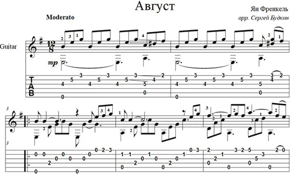 August (Jan Frenkel) guitar cover